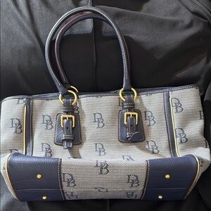 Dooney & Bourke Navy and Gray Women's Tote Bag